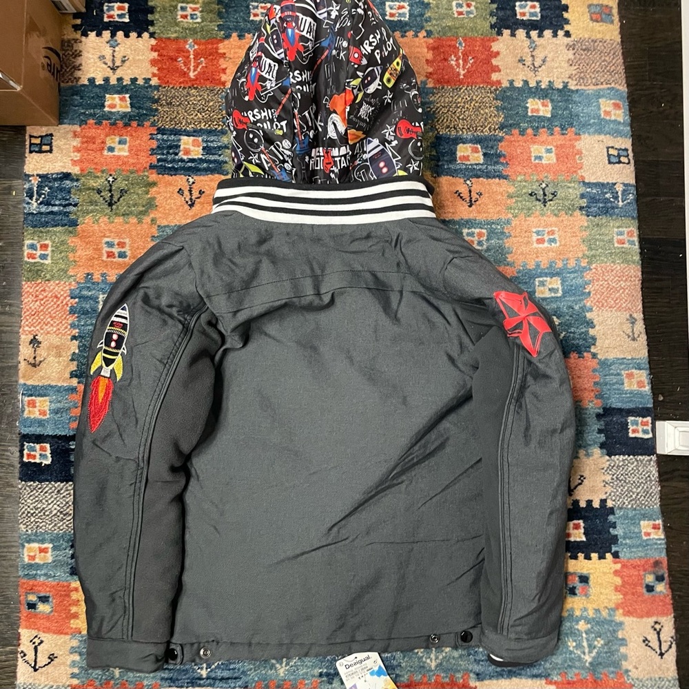 Size 12 Desigual Super Cool NWT Jacket « Rock & Roll Astronaut » - Picture 10 of 12